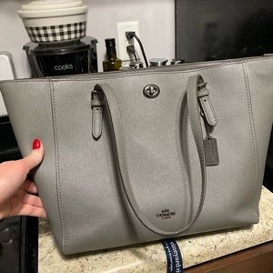Coach leather tote purse